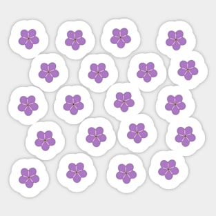 Purple Flower Print Sticker